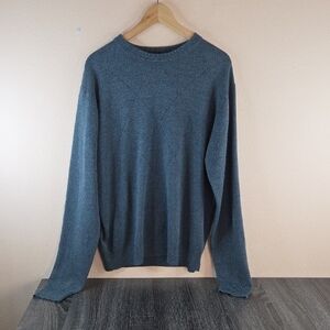 Geoffrey Beene Men's Slate Blue Gray Crewneck Sweater Acrylic  XL EUC VINTAGE